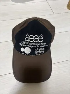 aeae ロゴ入り黒ブラウンキャップのサムネイル