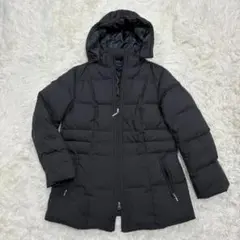 極美品 ニューヨーカー フード ダウンジャケット コート キルティング ブラック