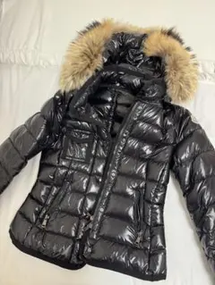 MONCLER ブラックダウンジャケット　0のサムネイル