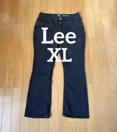【235】Lee ブラックデニムパンツ　ブーツカット　L〜XL