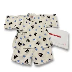 【miki HOUSE DOUBLE_B】甚平 90cm 星柄 ショッパー付き