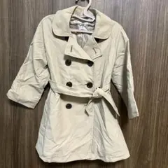 ベージュ トレンチコート 長袖ベルト付き