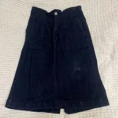 ダークデニム タイトスカート スリット付き