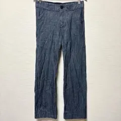 リー ストレートパンツ ストライプ M ダークグレー 綿混 カジュアルパンツのサムネイル