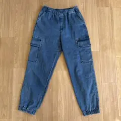 ユニクロ　ストレッチデニムカーゴジョガーパンツ　150