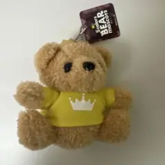 王冠付きベージュのクマぬいぐるみ