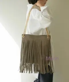★ウィムガゼット★ 牛革　フリンジ　クラッチ ショルダー　バッグ