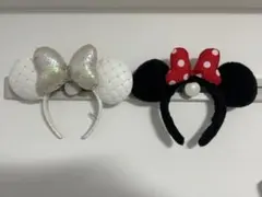 ミニーマウス カチューシャ 2点セット