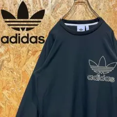 送料無料 アディダス デカロゴ モノトーン ゆるだぼ00s ジャージ トレーナー