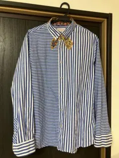 COMME des GARCONS スタッズ装飾 ストライプシャツ - メルカリ