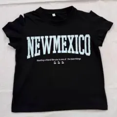 ELFIN DOLL ガールズ 肩空き プリント Tシャツ 130cm ブラックのサムネイル
