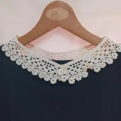 綿レースつけ襟 アイボリー No.11