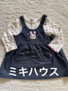 MIKI HOUSE うさぎ柄 ワンピースとカットソーのサムネイル