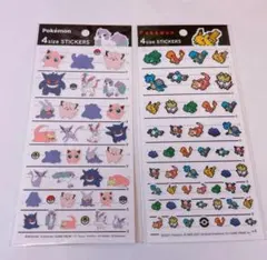 ポケモン　pokemon 4サイズステッカー　2枚セット　4size シール