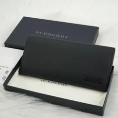 新品未使用品　箱付き　BURBERRY LONDON 長財布　ノバチェック　黒