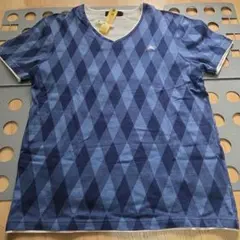 【美品】BURBERRY BLACK LABEL Vネック半袖Tシャツ