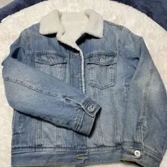 GU ボア裏地付きデニムジャケット【レディース】