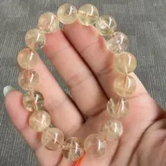 ファントムシトリンブレスレット　クォーツ　黄水晶　金運アップ　天然石12mmのサムネイル