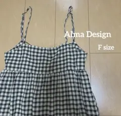 Alma Design ギンガムチェック　キャミワンピース