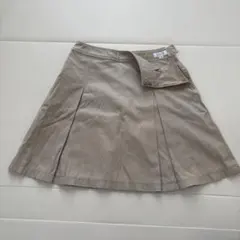 ELLE ベージュ プリーツスカート 100cm~ コットン混紡
