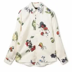 美品△定価4.2万△CABaN /シルクボタニカルプリントレギュラーカラー