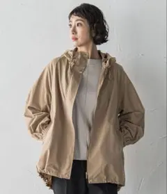 la.f… 【WEB限定】シルエット自在マウンテンパーカー　キャメル