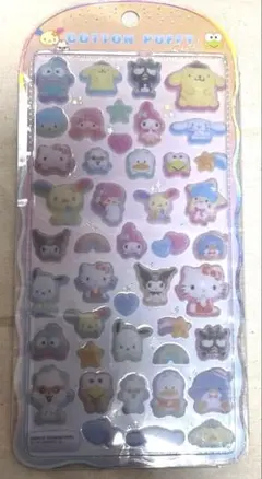 【正規品】コットンパフィシール サンリオキャラクターズ