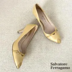 サルヴァトーレ フェラガモ パンプス ヒール 24.5cm
