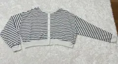 GRLストライプ クロップドカーディガン