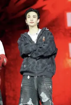 A BATHING APE Stray Kids SHARK パーカー　黒　Sのサムネイル