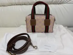 新品未使用GUCCI GGキャンバス ミニ ボストンバッグ 2wayのサムネイル