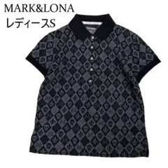 MARK&LONA マークアンドロナ バイカラー スカル刺繍 ポロシャツ S