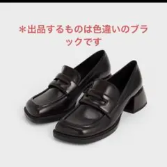 【極美品】 CHARLES & KEITH ローファー ブラック エナメル 37