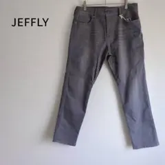 【新品タグ付き】ジェフリー ストレートパンツ 3L グレー 大きいサイズ 秋冬