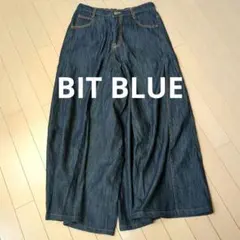 BIT BLUE ビットブルー　フレアーワイドパンツ　インディゴブルー
