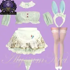 セクシーバニーガールメイド服コスプレ衣装ロリータワンピースステージハロウイン仮装