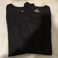 Hanes BEEFY-T ブラック Tシャツ 2枚セット L