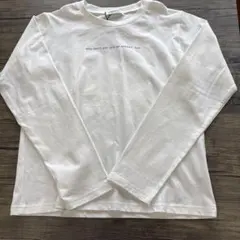 コットン100% ホワイト長袖カットソー