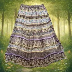 森ガール フェアリーグランジ y2k 00s 花柄シフォンティアードスカート