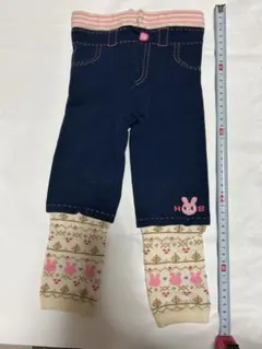 ミキハウスHOT B デニム風ウサギレギンス サイズ100