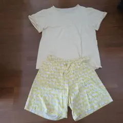 UNIQLO キッズ パジャマセット 160cm 薄い黄色