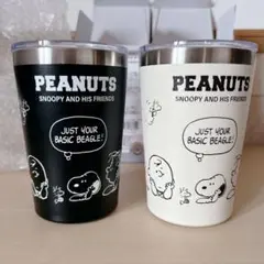 スヌーピー SNOOPY 保冷 ・保温 蓋付きステンレスタンブラー ２個セット