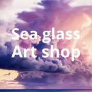 2722 インテリア雑貨 北欧 シーグラス アートヒーリング 観葉植物