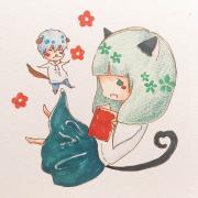 赤ずきんちゃん 狼さん オリジナル 手描き イラスト メルカリ