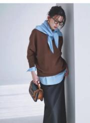 JUSGLITTY ドッキングワンピース フラワー刺繍 キラキラ ラメ ニット  