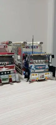 デコトラプラモデル 4tファイター 丸美グループ 渡月丸 完成品 - メルカリ