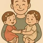 双子育児中の画像