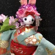 創作ねこさん人形 古布 着物 ちりめん ハンドメイド ちりめん細工