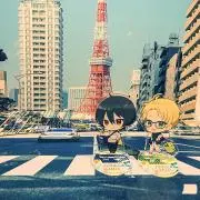 青メガネの画像