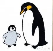 ペンギン親子の画像